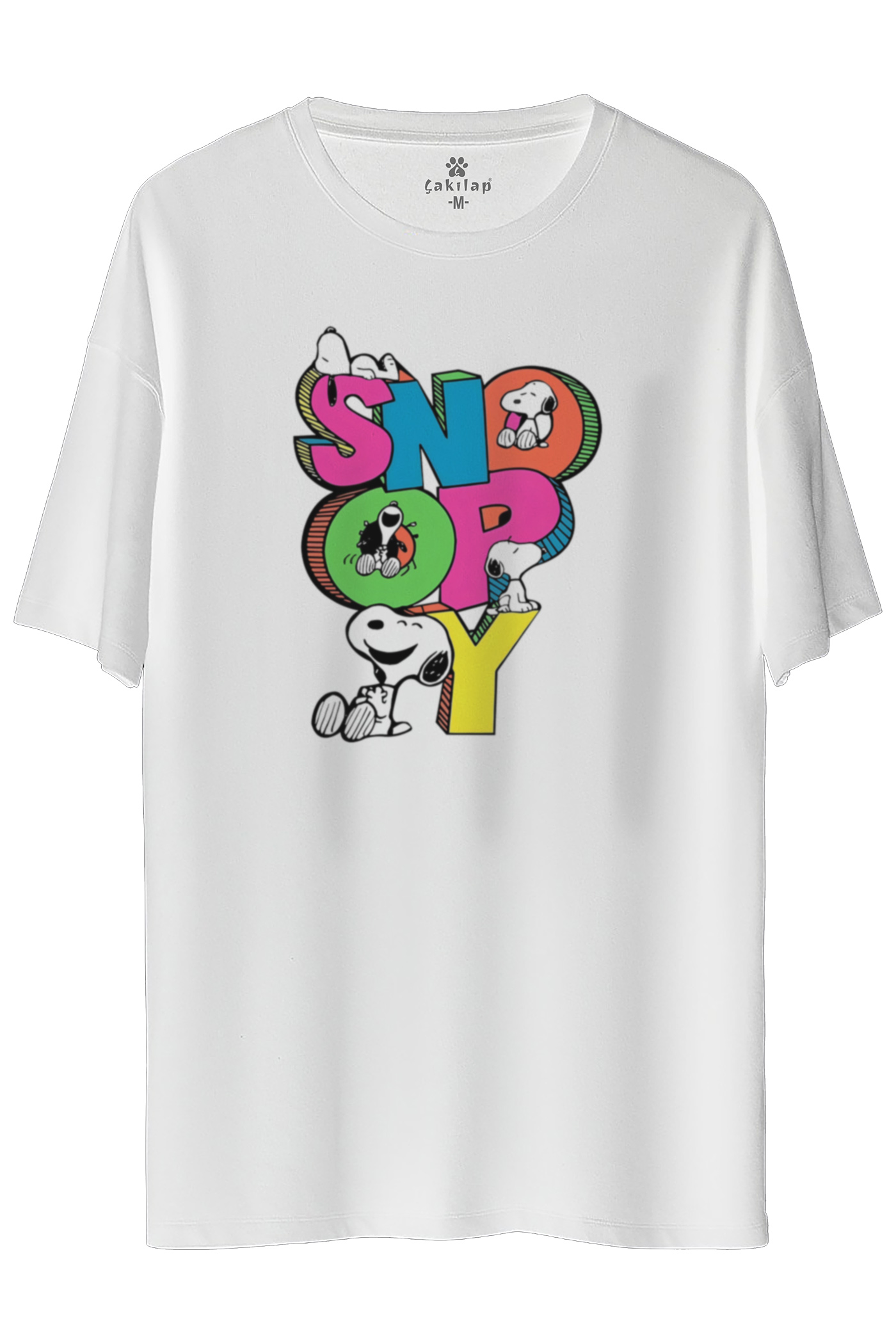 Snoopy Baskılı Oversize Tişört