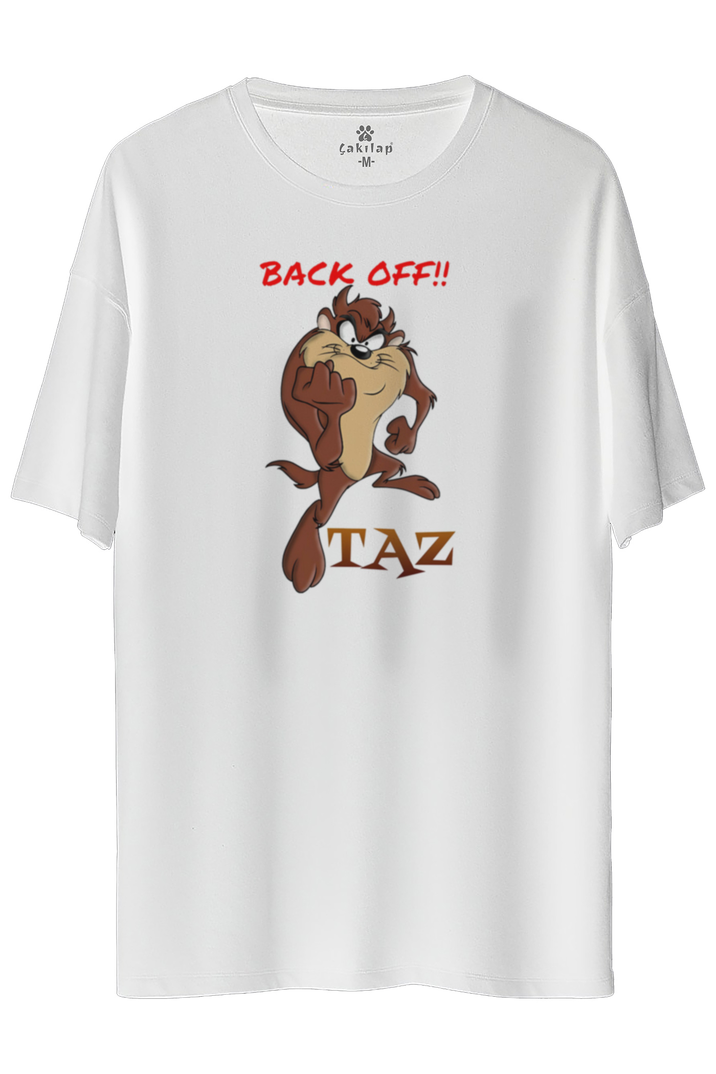 Tazmanya Canavarı Baskılı Oversize Tişört