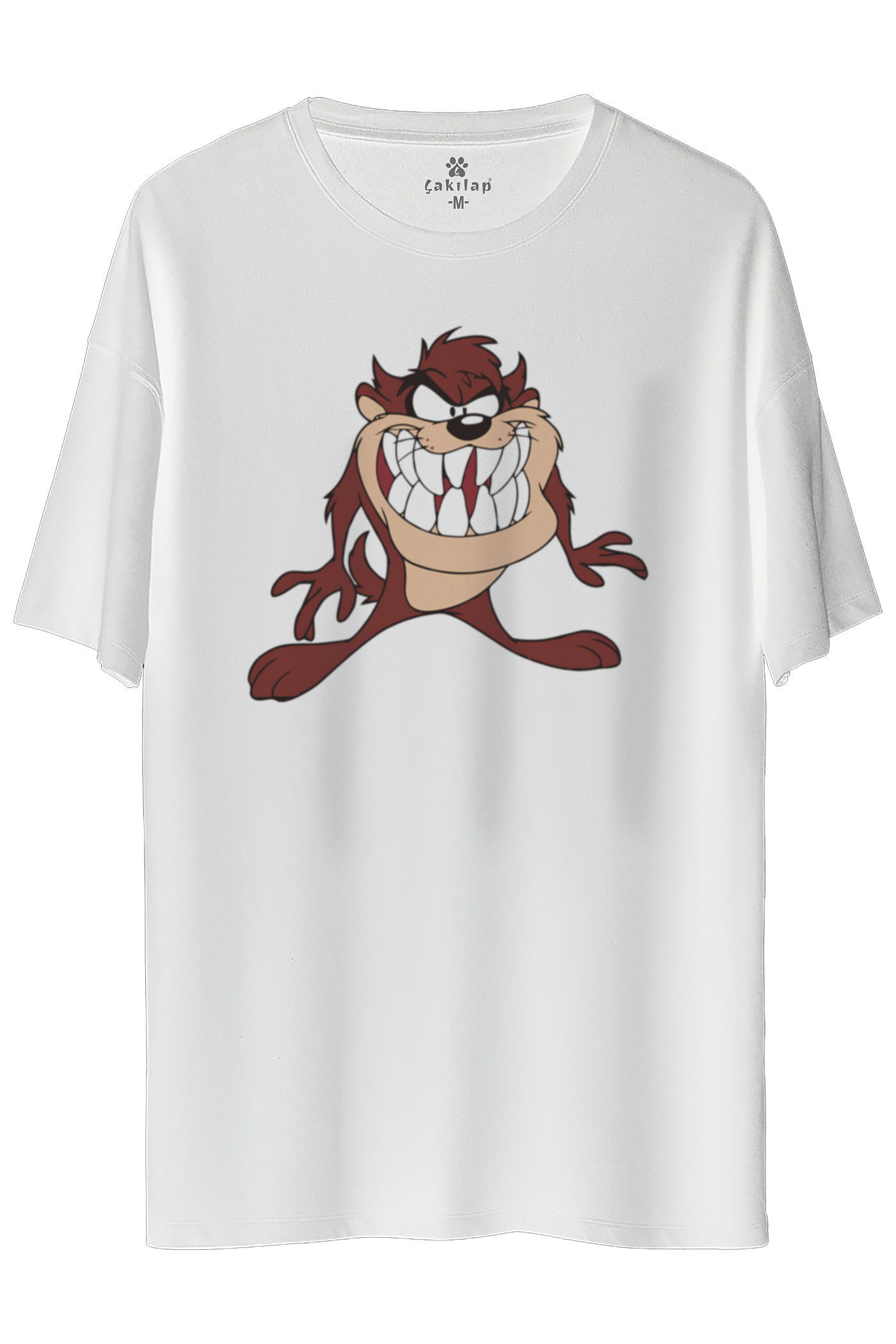 Tazmanya Canavarı Baskılı Oversize Tişört