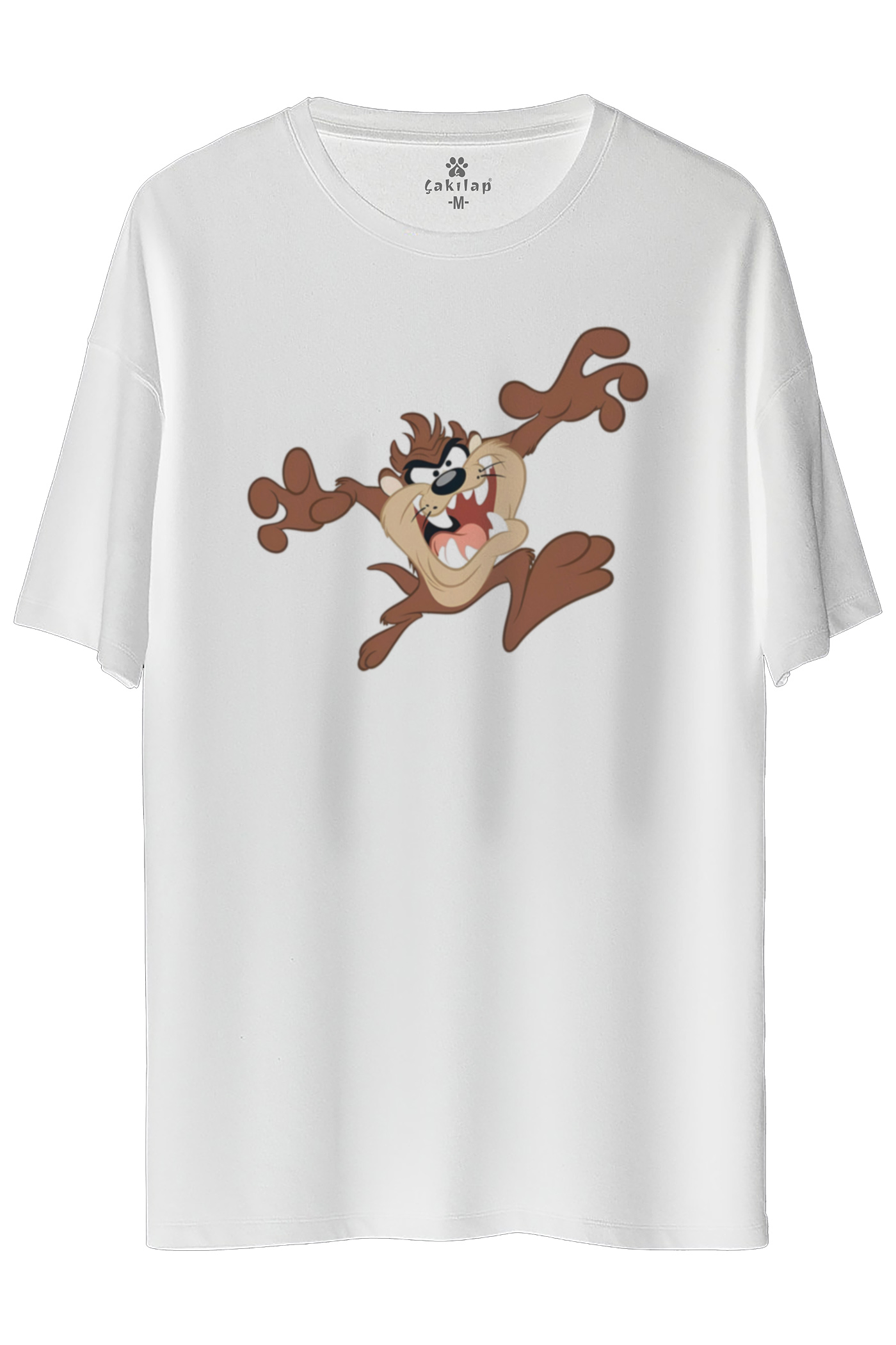 Tazmanya Canavarı Baskılı Oversize Tişört