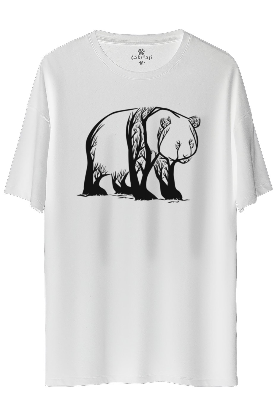 Ayıcık Baskılı Oversize Tişört