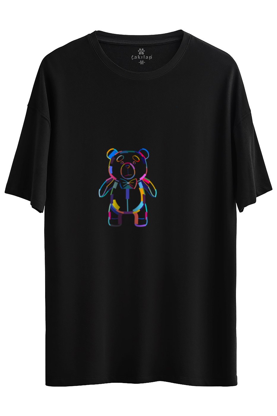Ayıcık Baskılı Oversize Tişört