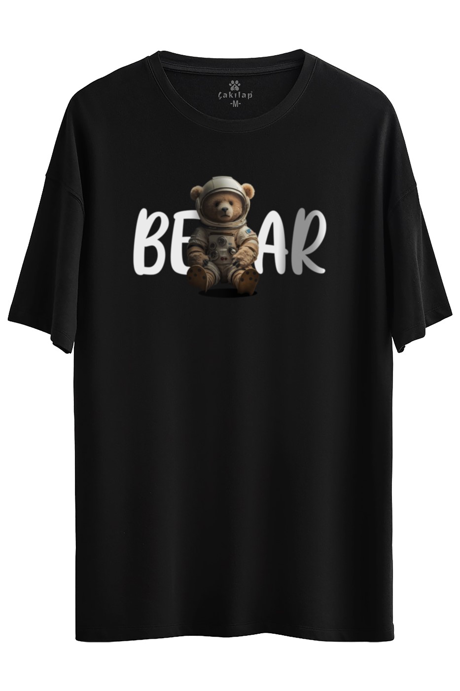Ayıcık Baskılı Oversize Tişört