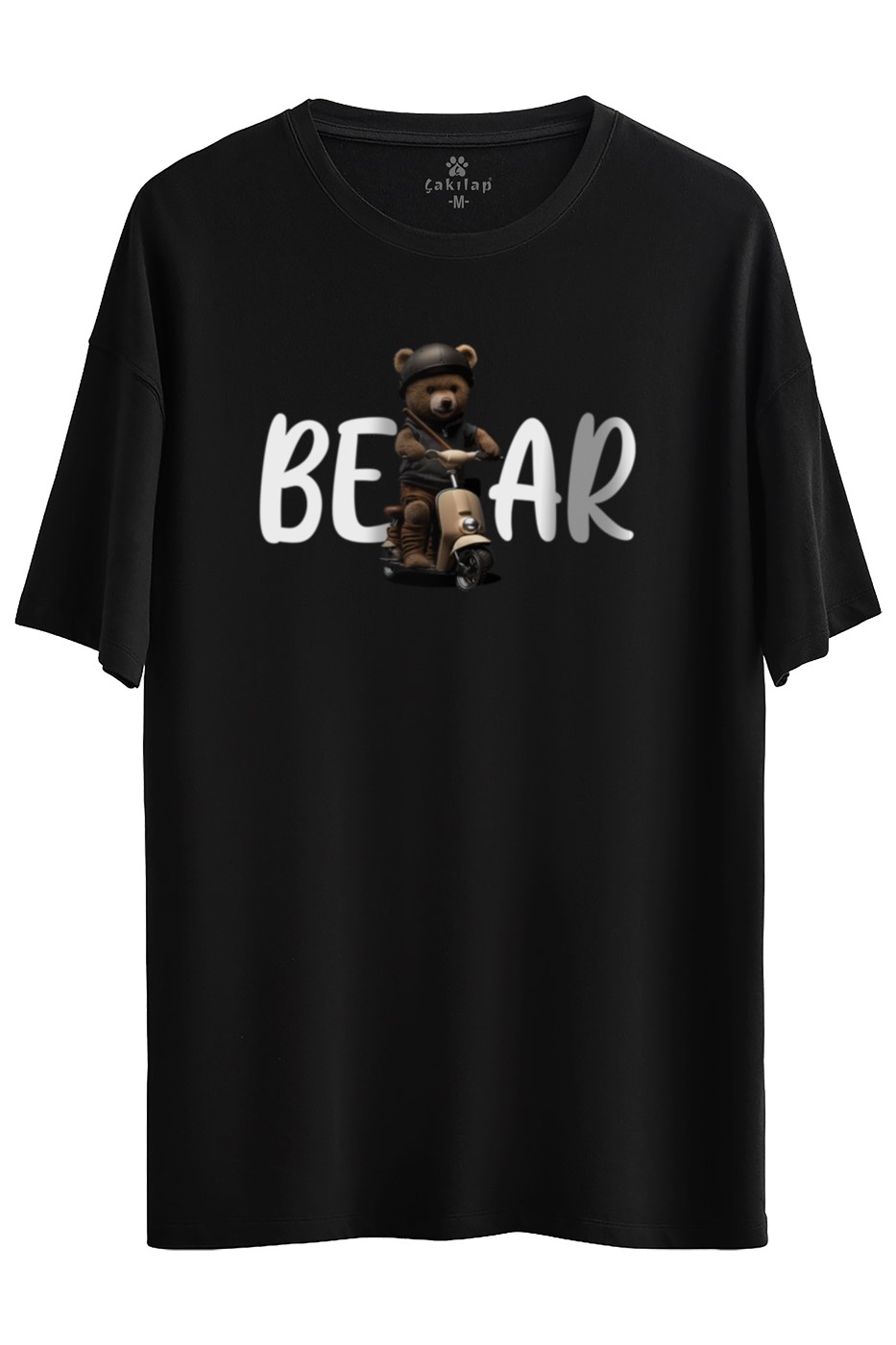Ayıcık Baskılı Oversize Tişört