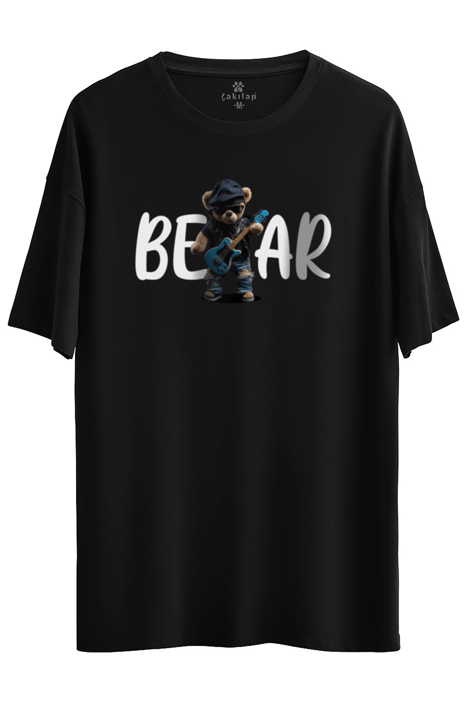 Ayıcık Baskılı Oversize Tişört