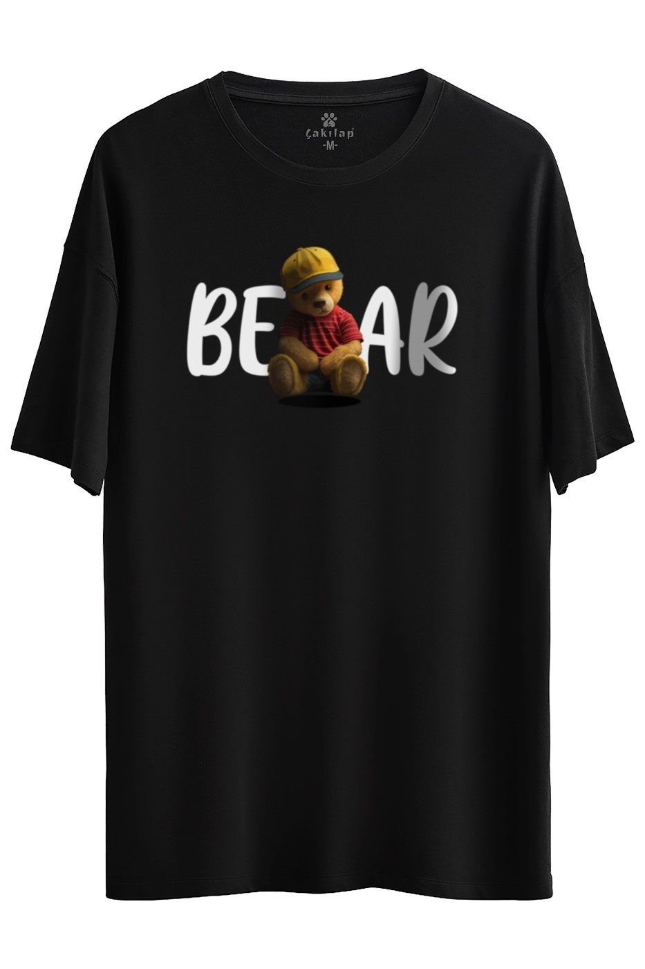 Ayıcık Baskılı Oversize Tişört