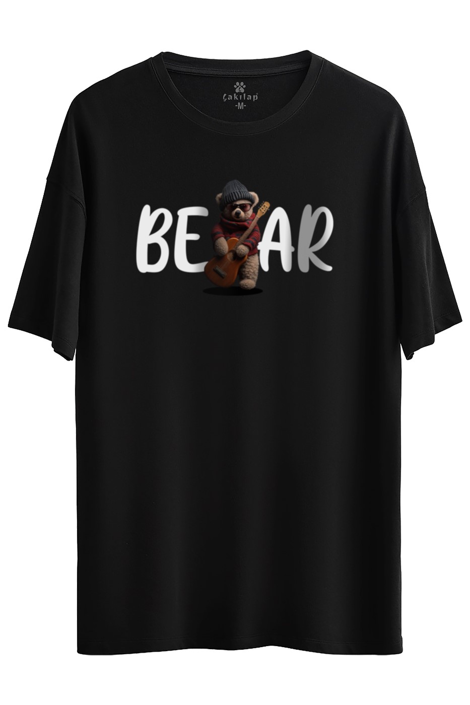 Ayıcık Baskılı Oversize Tişört