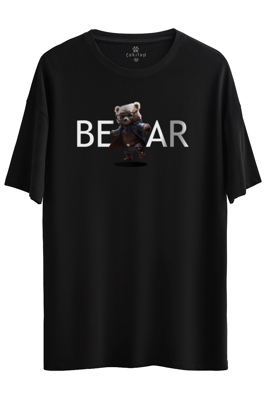 Ayıcık Baskılı Oversize Tişört