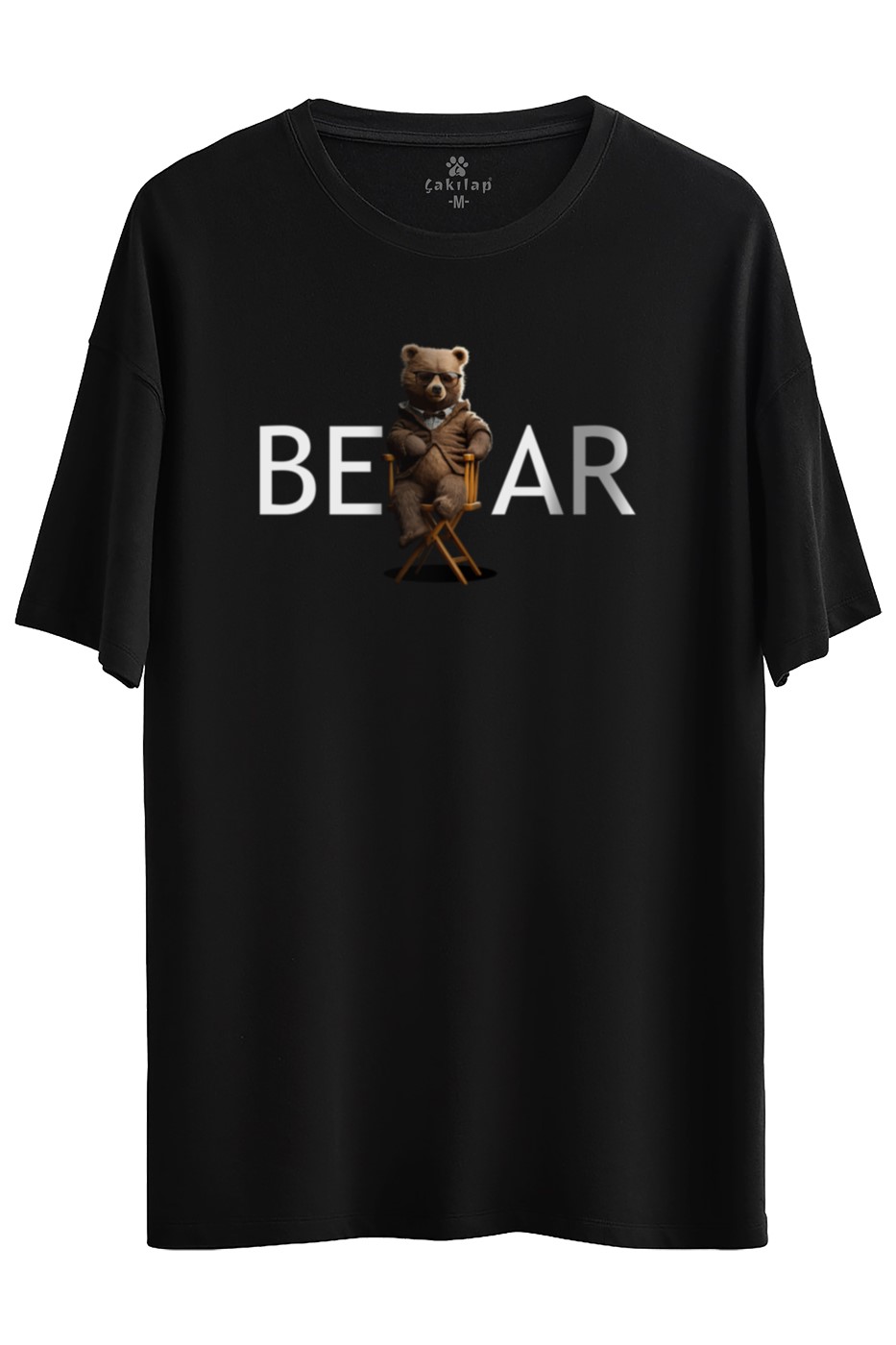 Ayıcık Baskılı Oversize Tişört