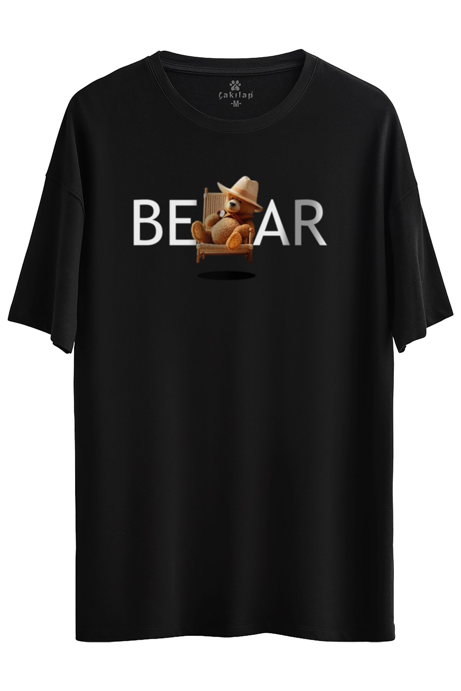 Ayıcık Baskılı Oversize Tişört