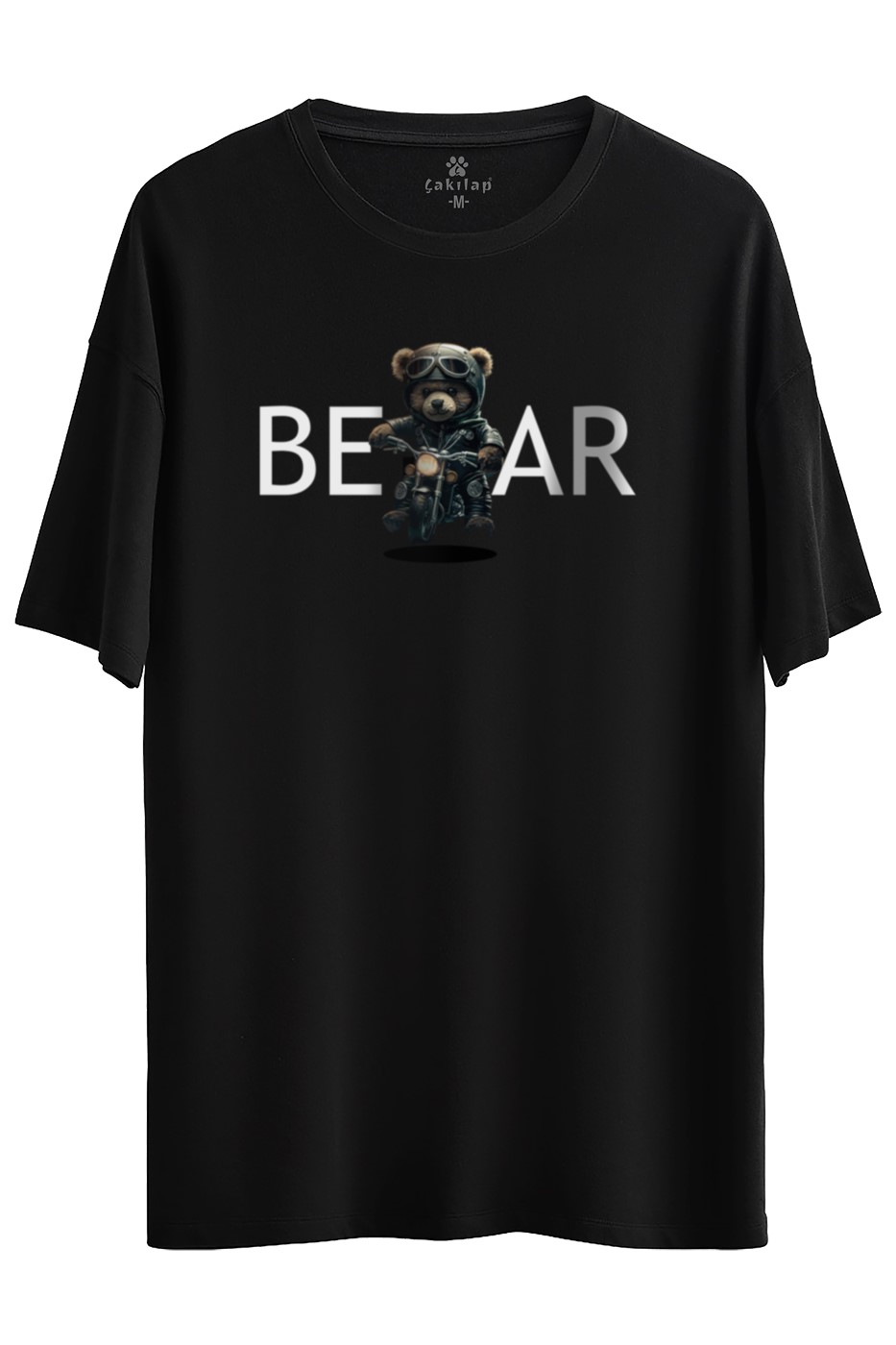 Ayıcık Baskılı Oversize Tişört