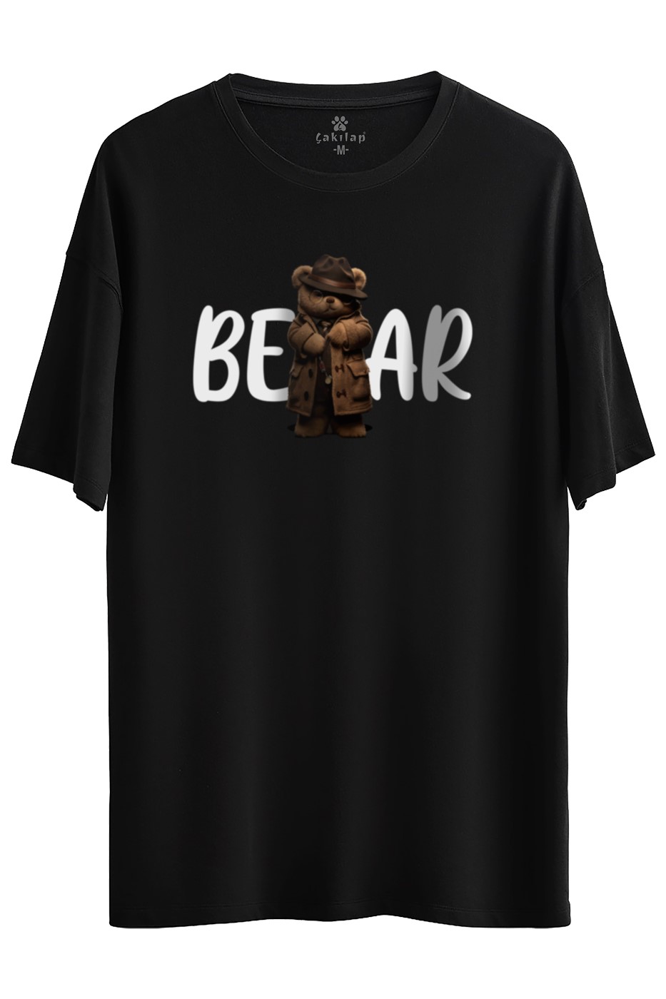 Ayıcık Baskılı Oversize Tişört