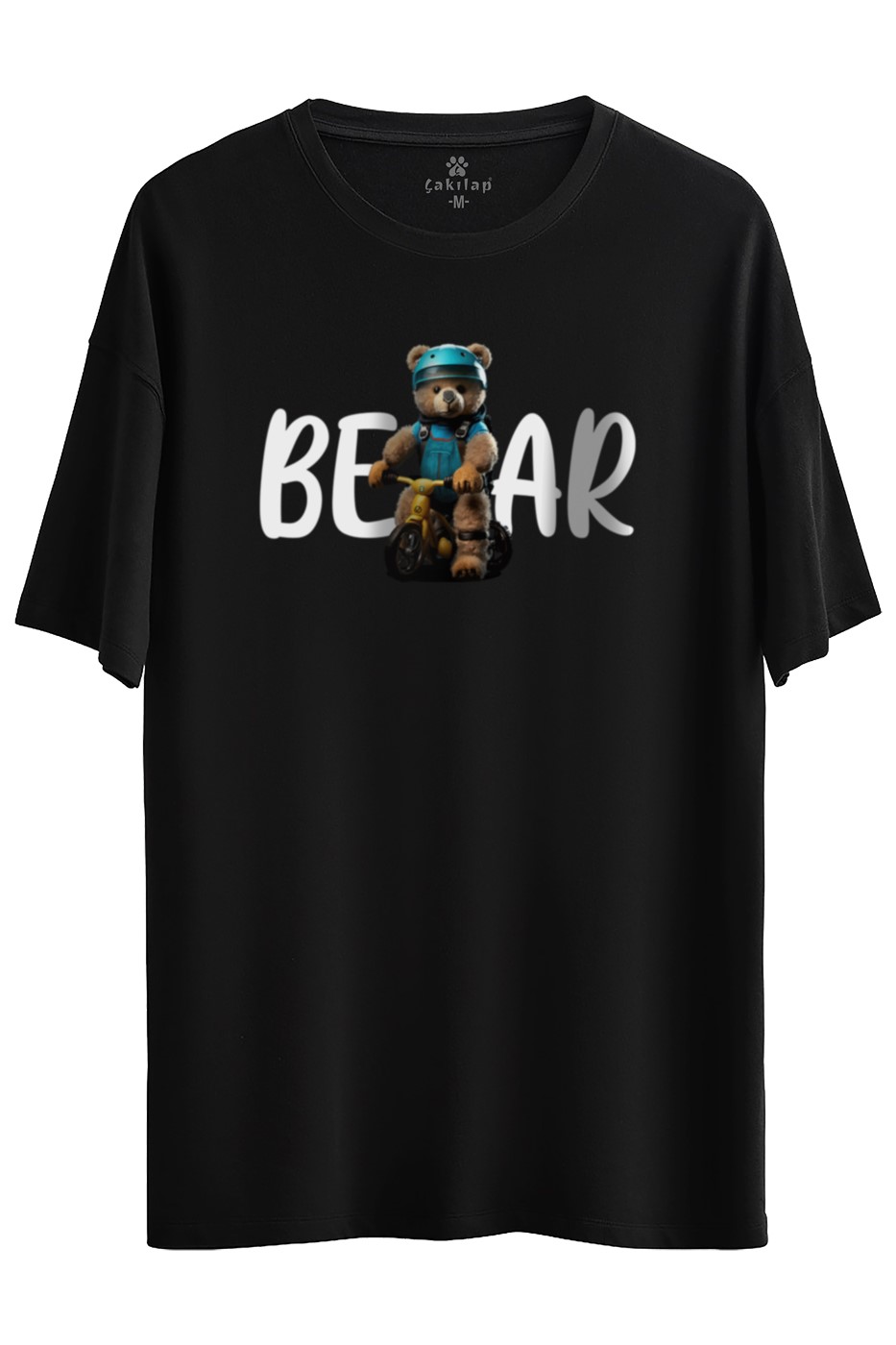 Ayıcık Baskılı Oversize Tişört