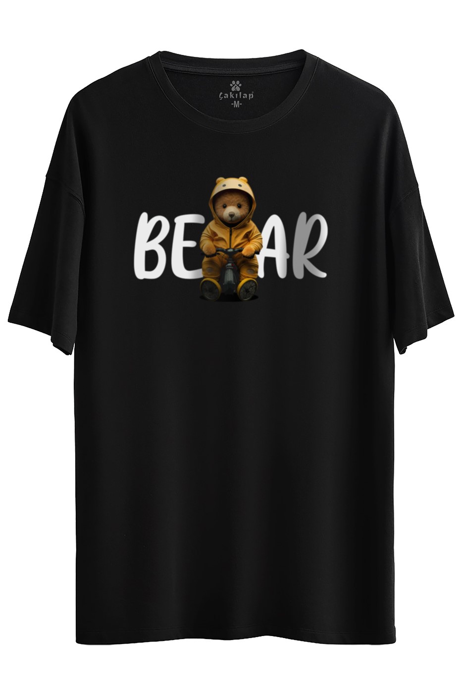 Ayıcık Baskılı Oversize Tişört