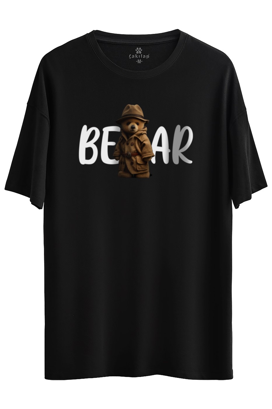 Ayıcık Baskılı Oversize Tişört