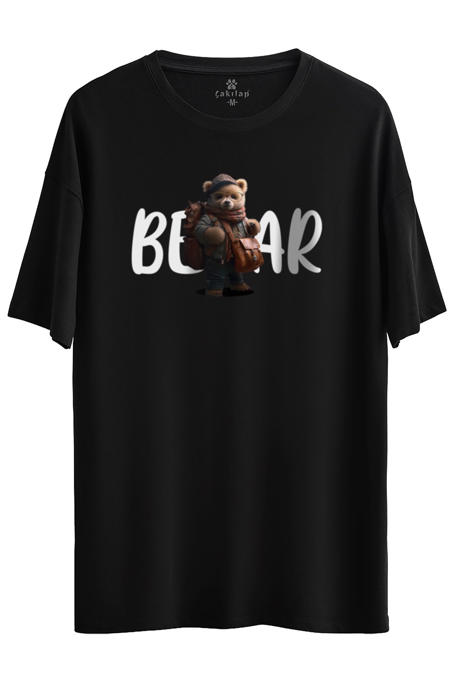 Ayıcık Baskılı Oversize Tişört