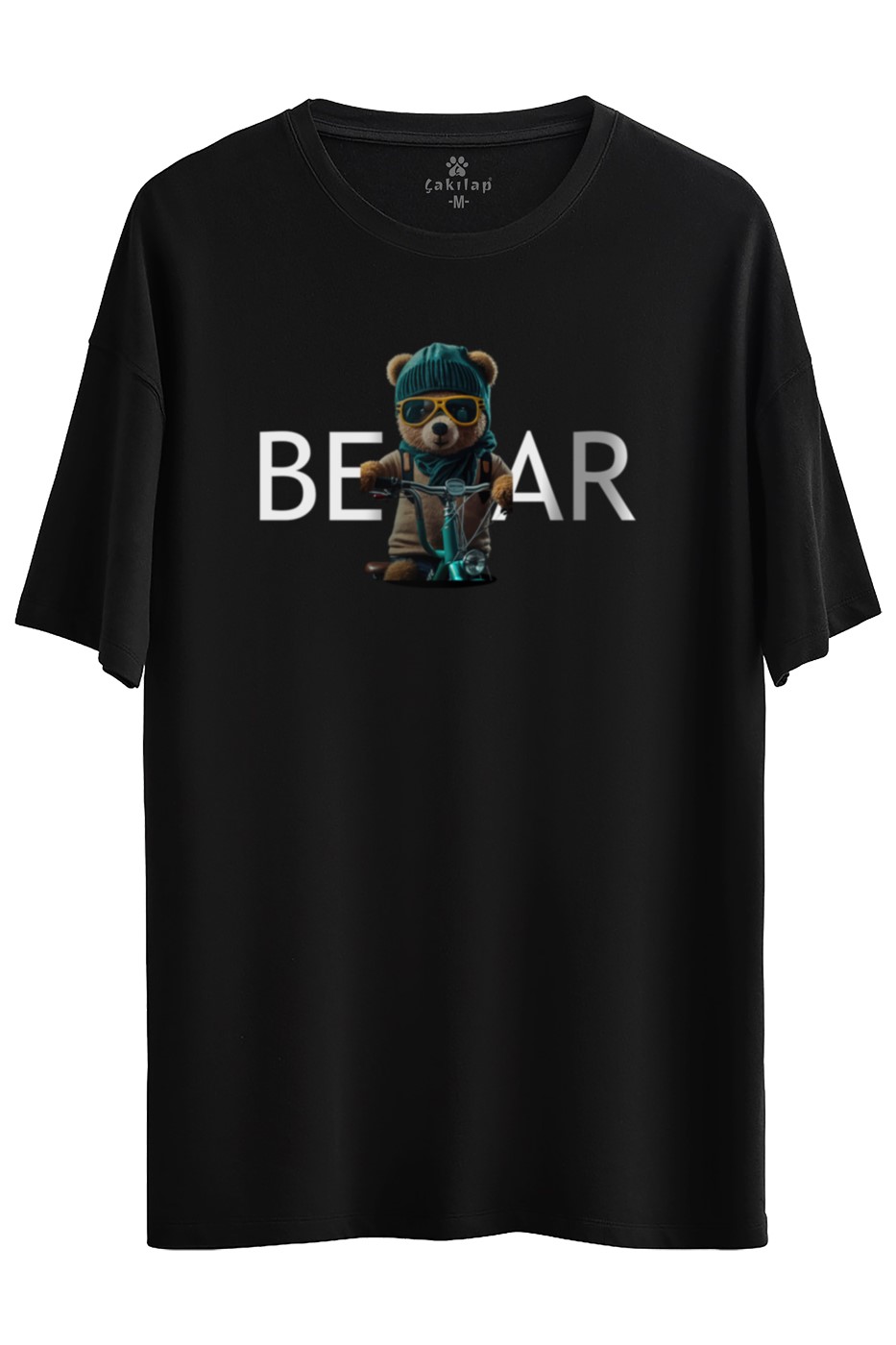 Ayıcık Baskılı Oversize Tişört