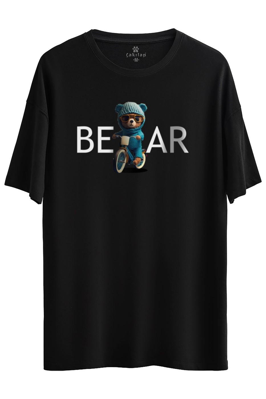 Ayıcık Baskılı Oversize Tişört