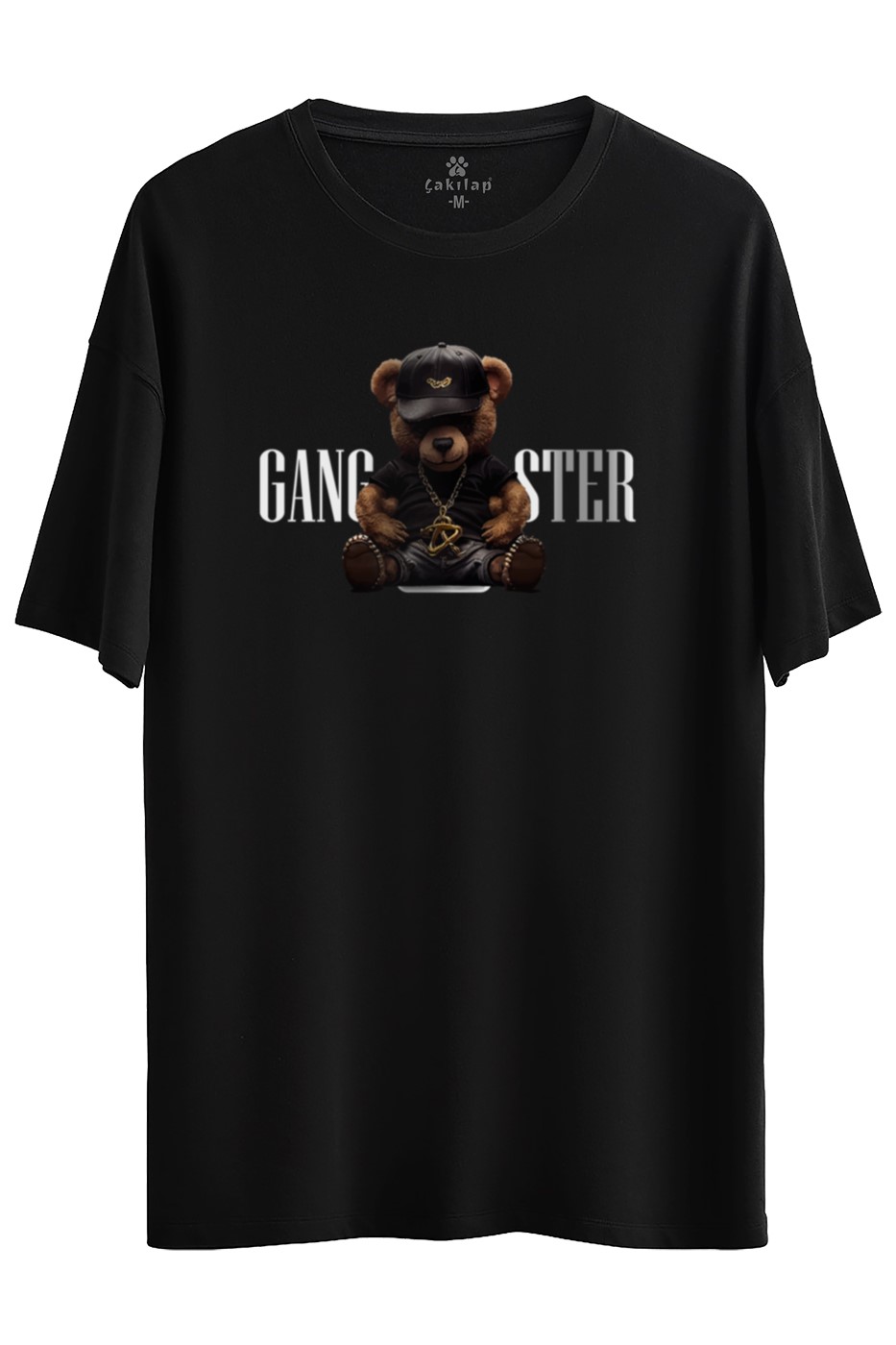 Ayıcık Baskılı Oversize Tişört