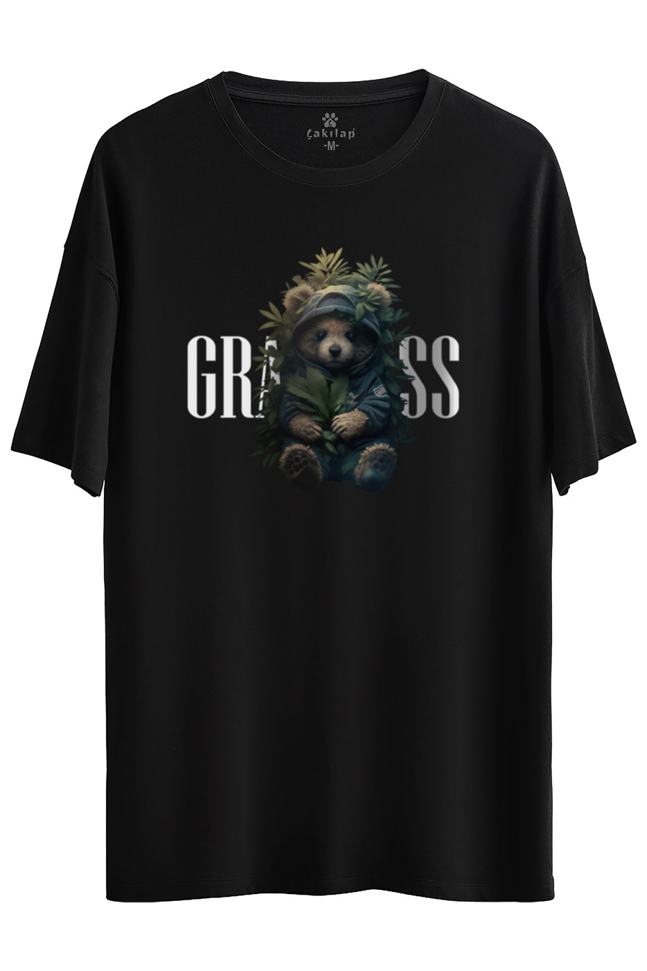 Ayıcık Baskılı Oversize Tişört