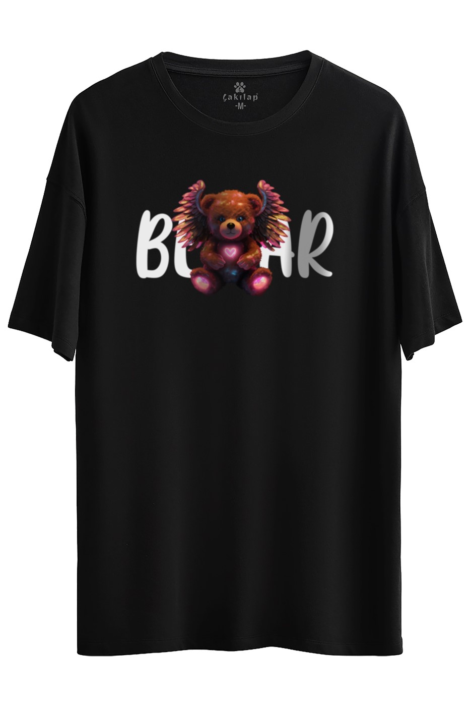 Ayıcık Baskılı Oversize Tişört