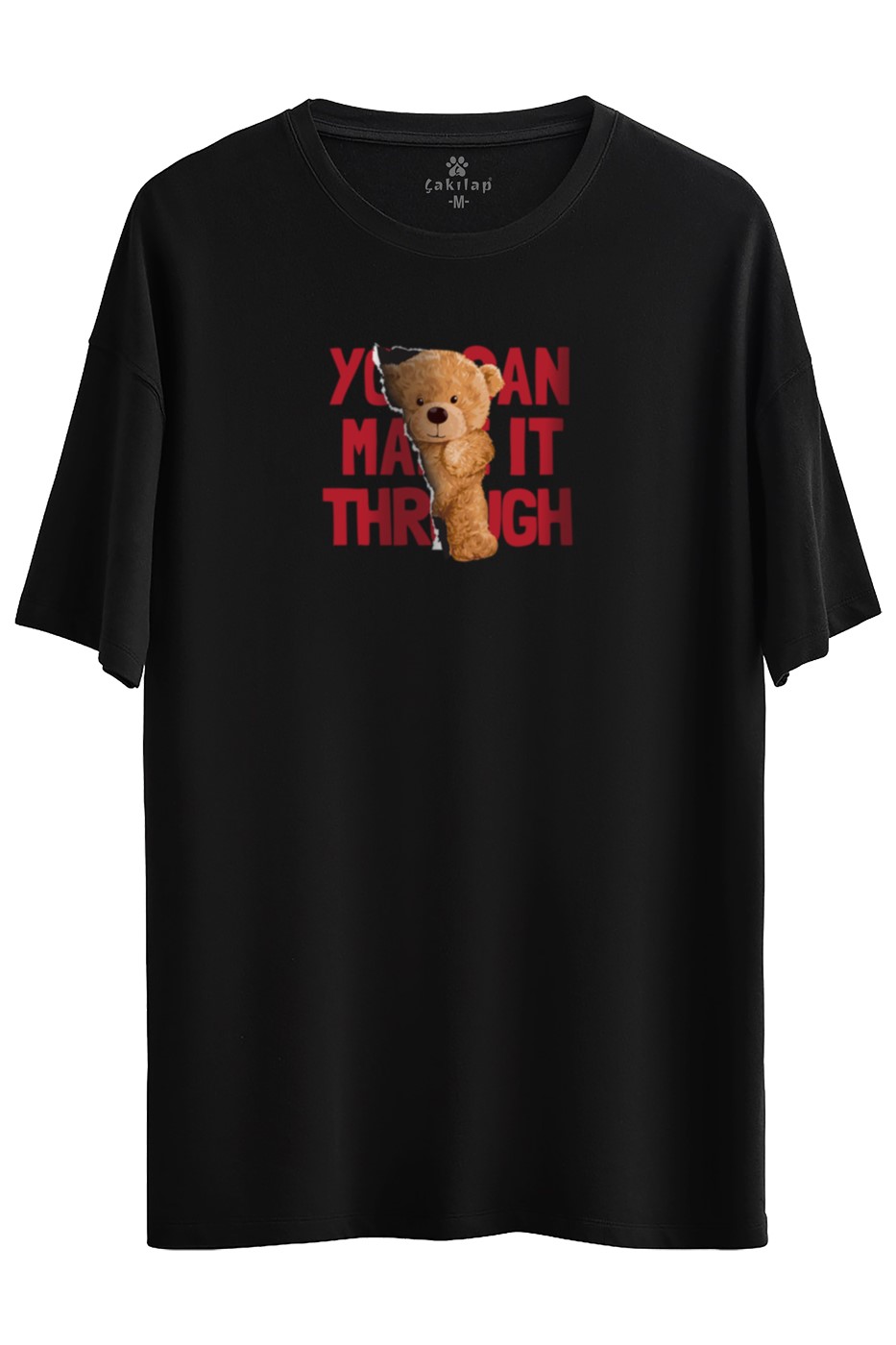 Ayıcık Baskılı Oversize Tişört