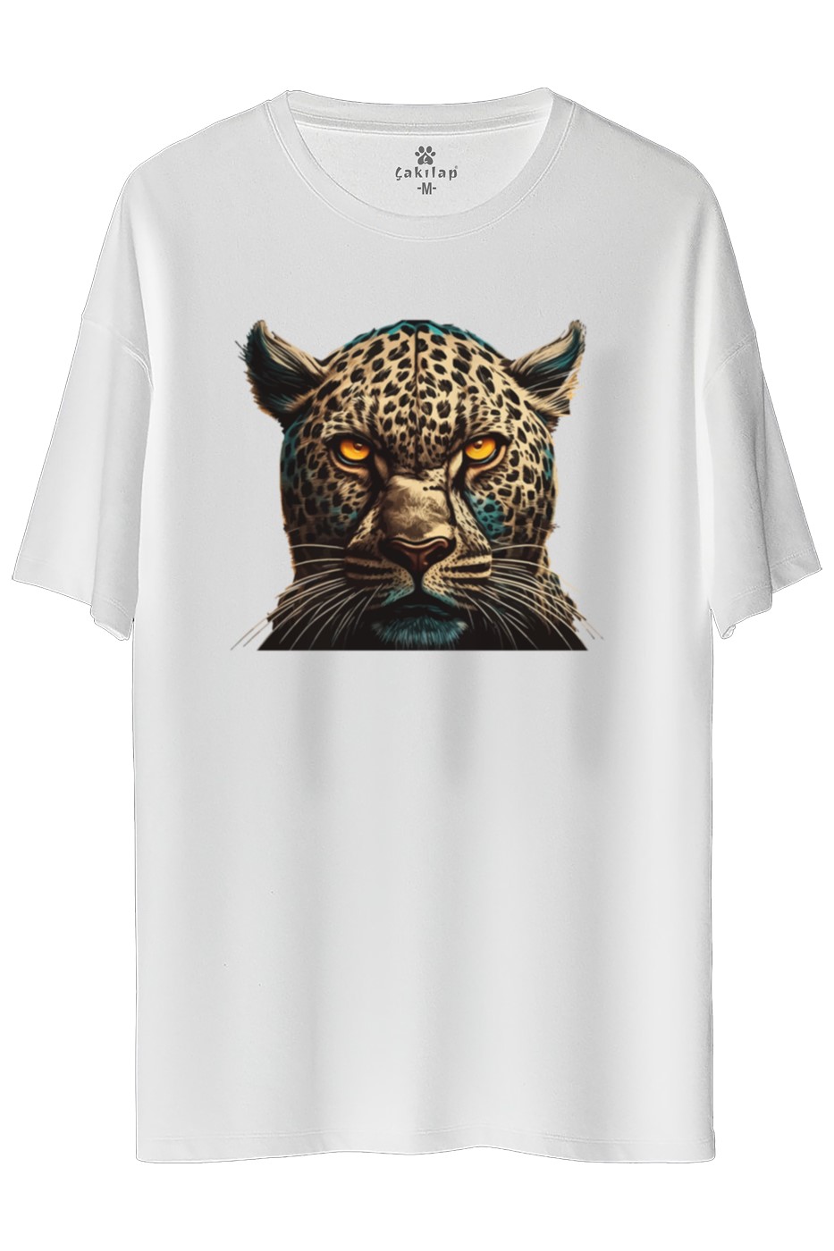 Leopar Baskılı Oversize Tişört