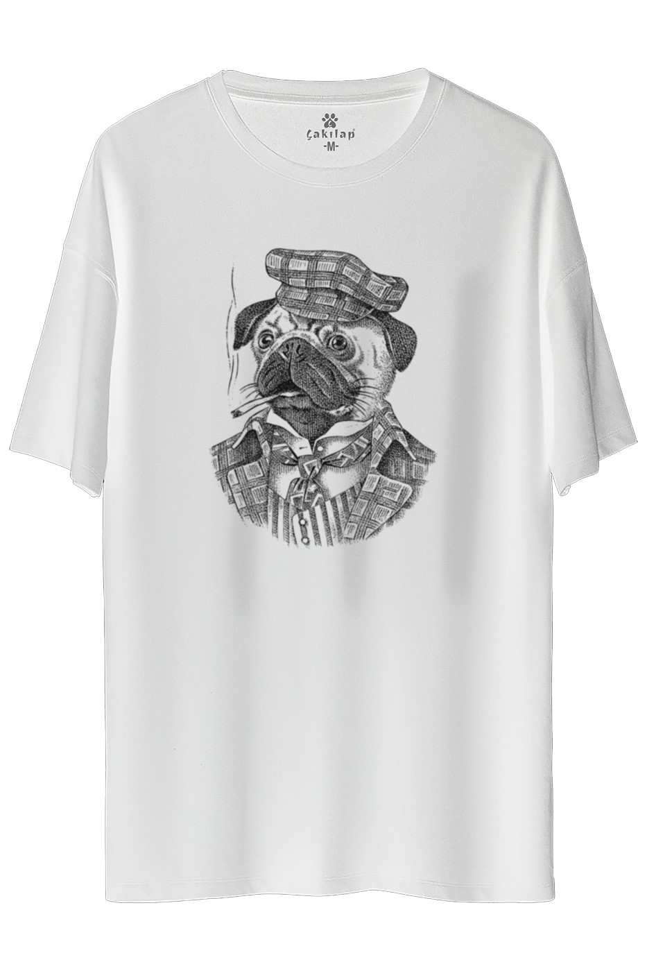 Köpek Baskılı Oversize Tişört