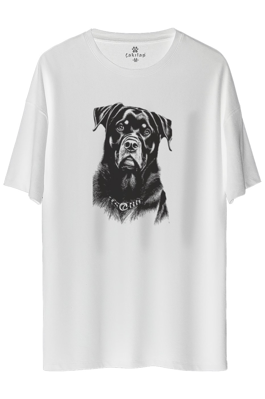 Köpek Baskılı Oversize Tişört