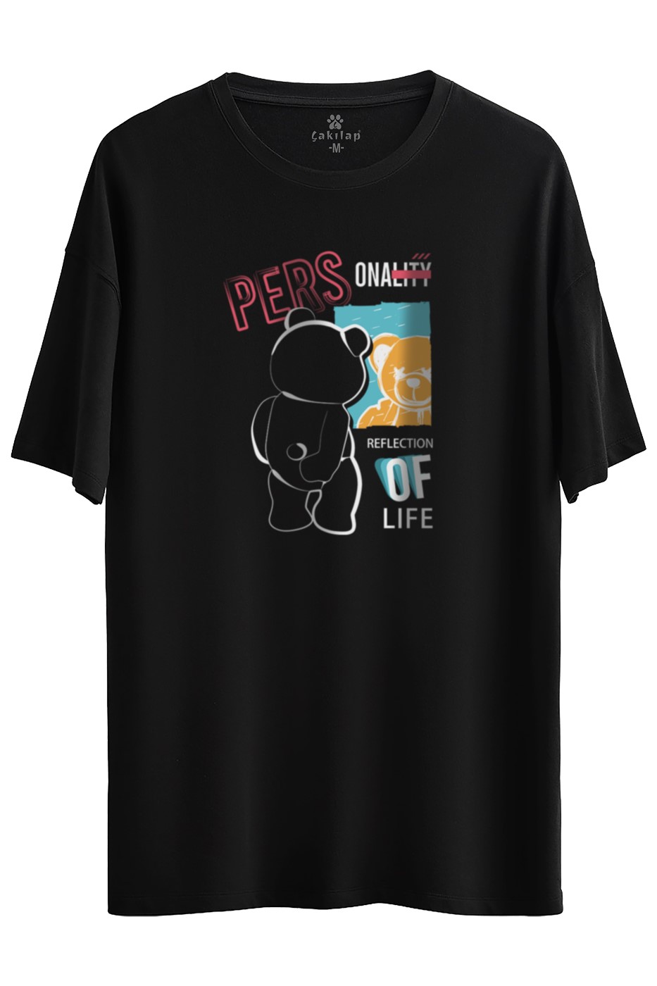 Köpek Baskılı Oversize Tişört