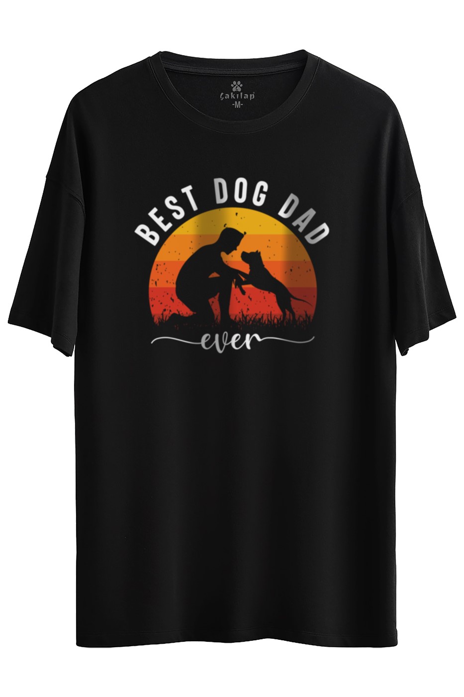 Köpek Baskılı Oversize Tişört