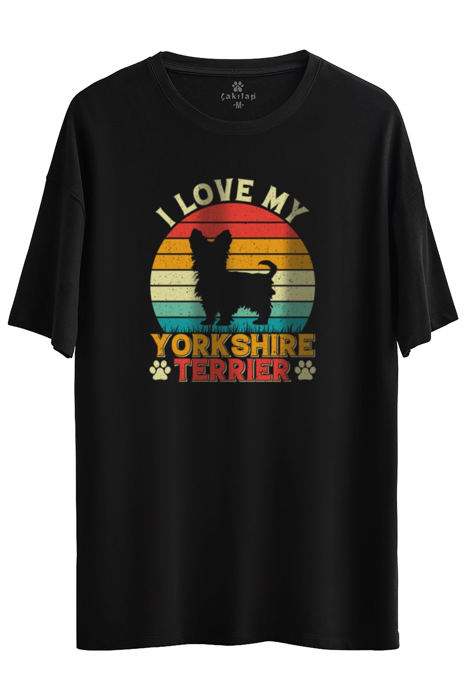 Köpek Baskılı Oversize Tişört