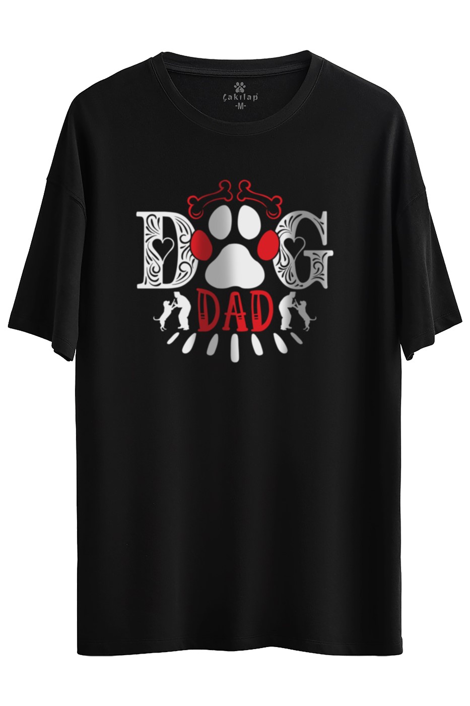 Köpek Baskılı Oversize Tişört