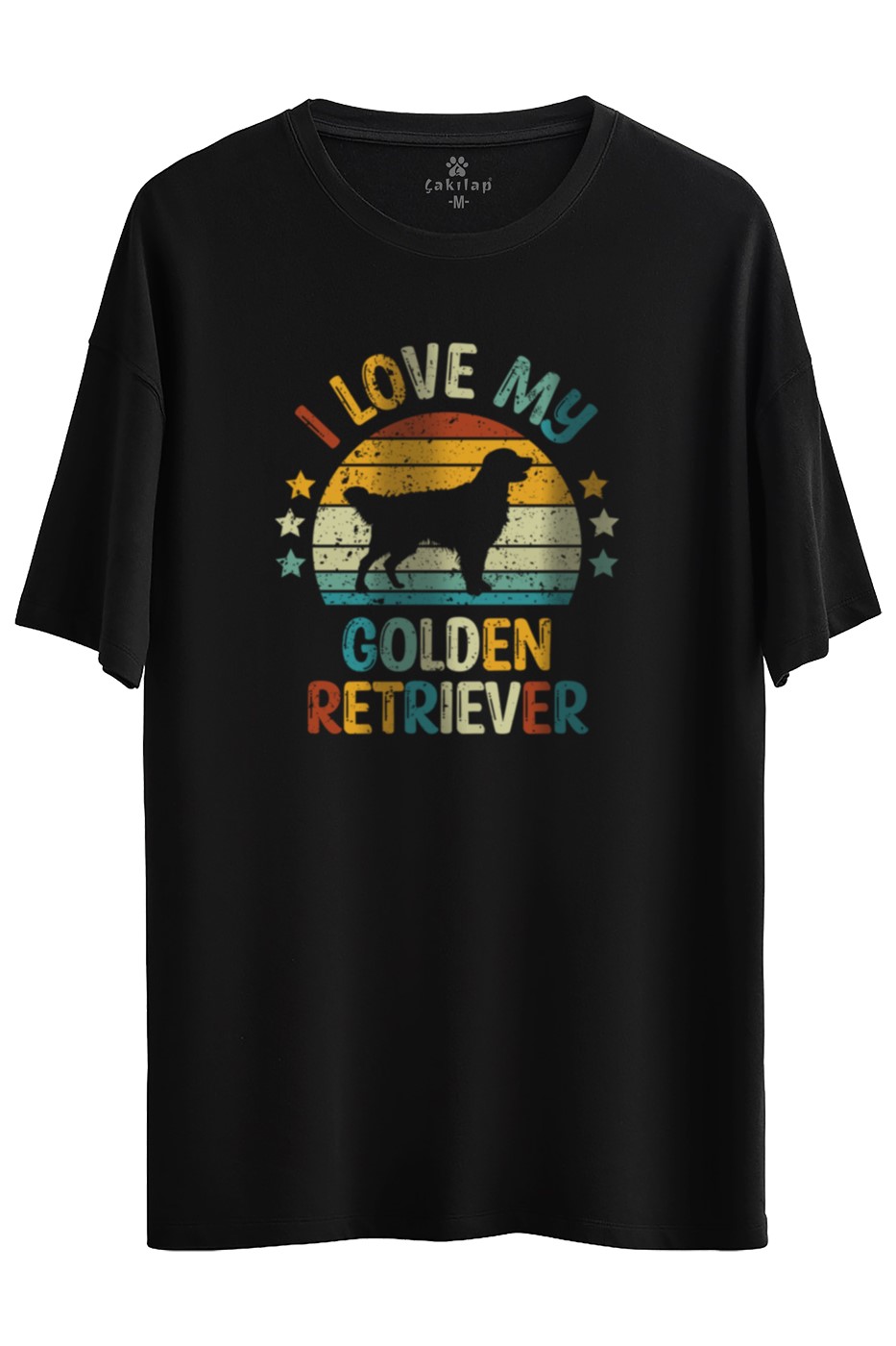 Köpek Baskılı Oversize Tişört