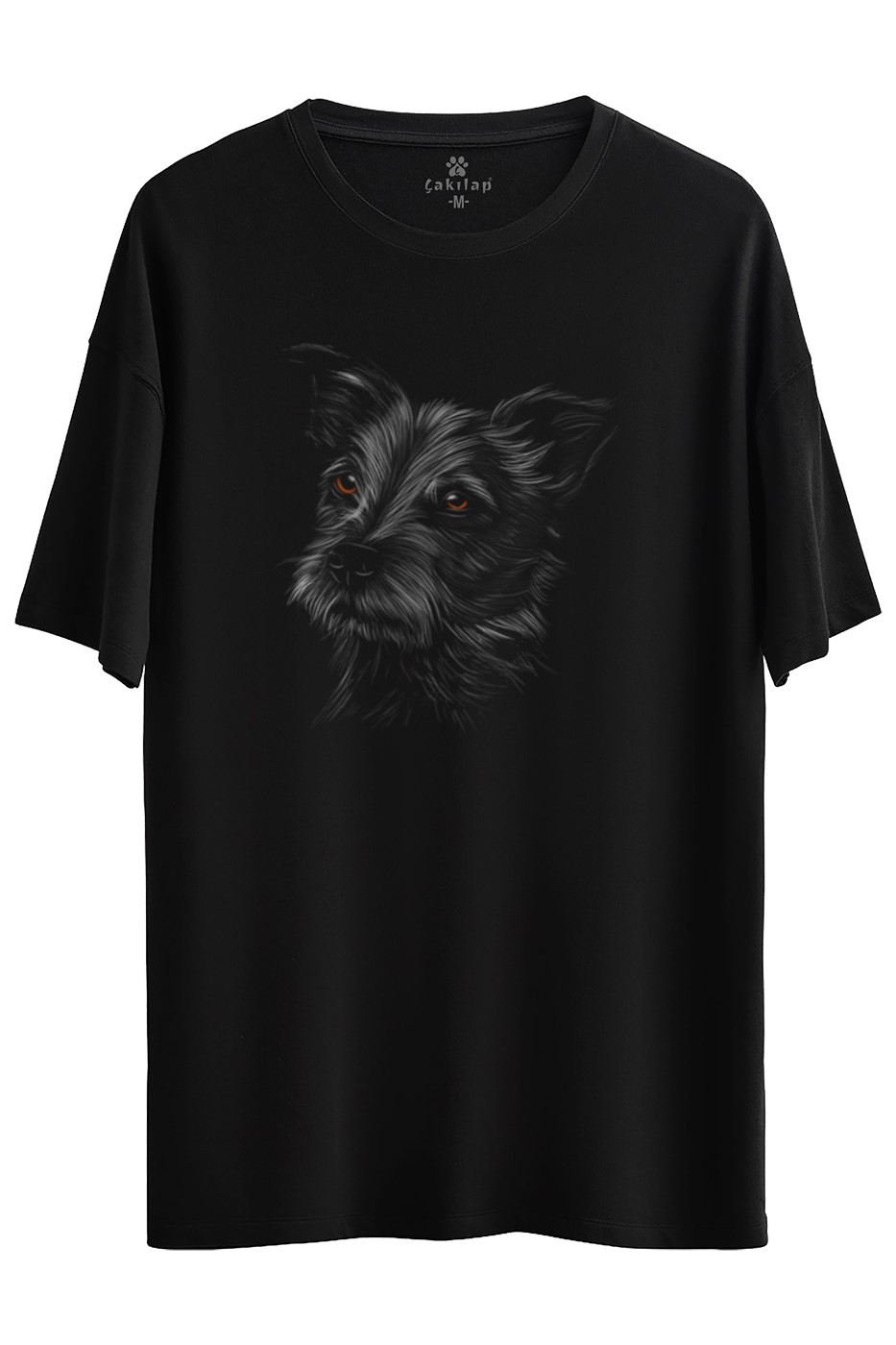 Köpek Baskılı Oversize Tişört