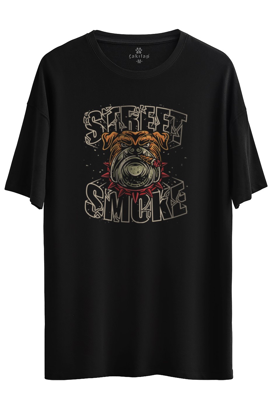 Köpek Baskılı Oversize Tişört