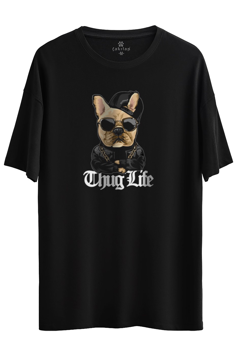 Köpek Baskılı Oversize Tişört