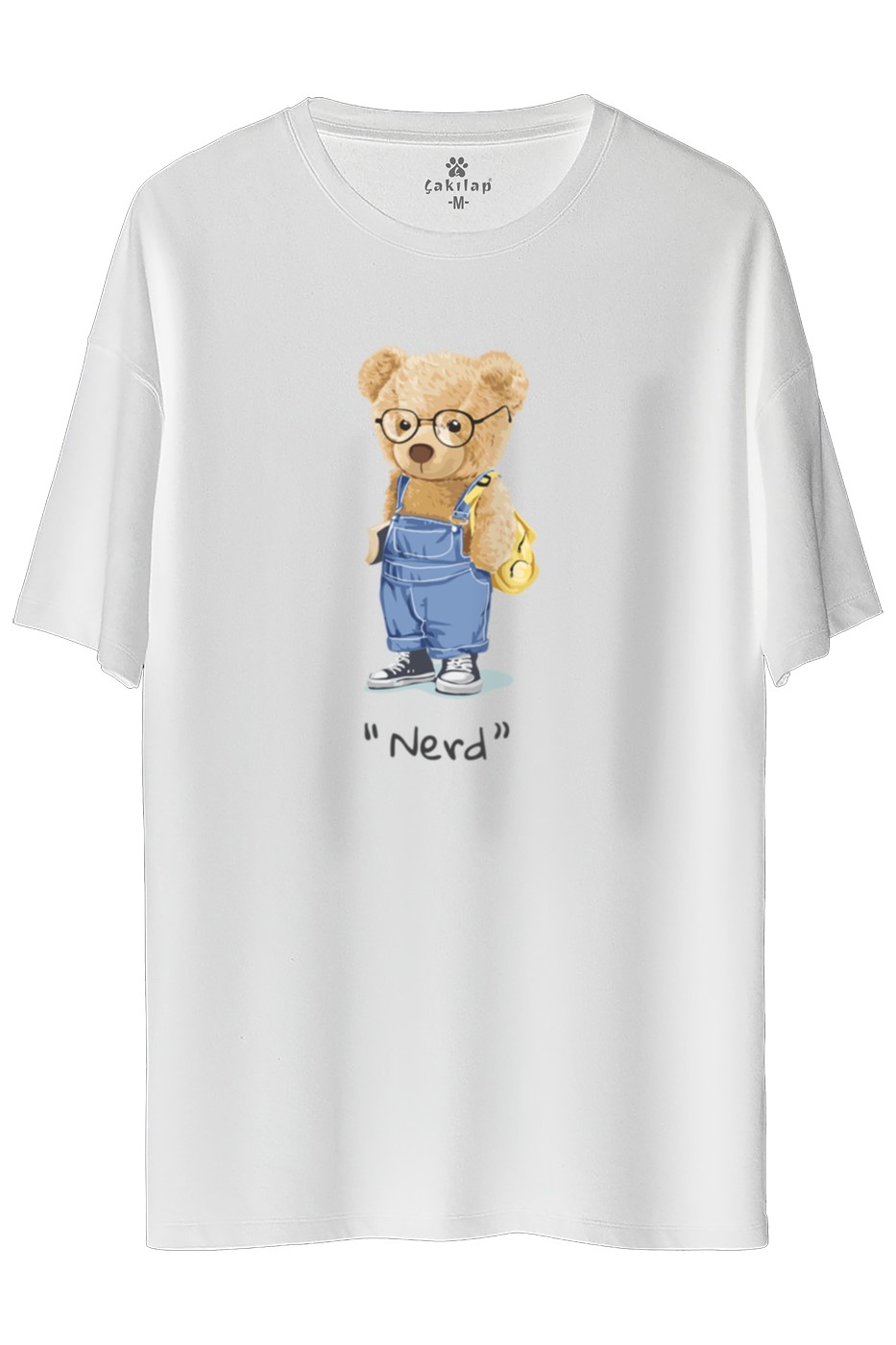 Ayıcık Baskılı Oversize Tişört