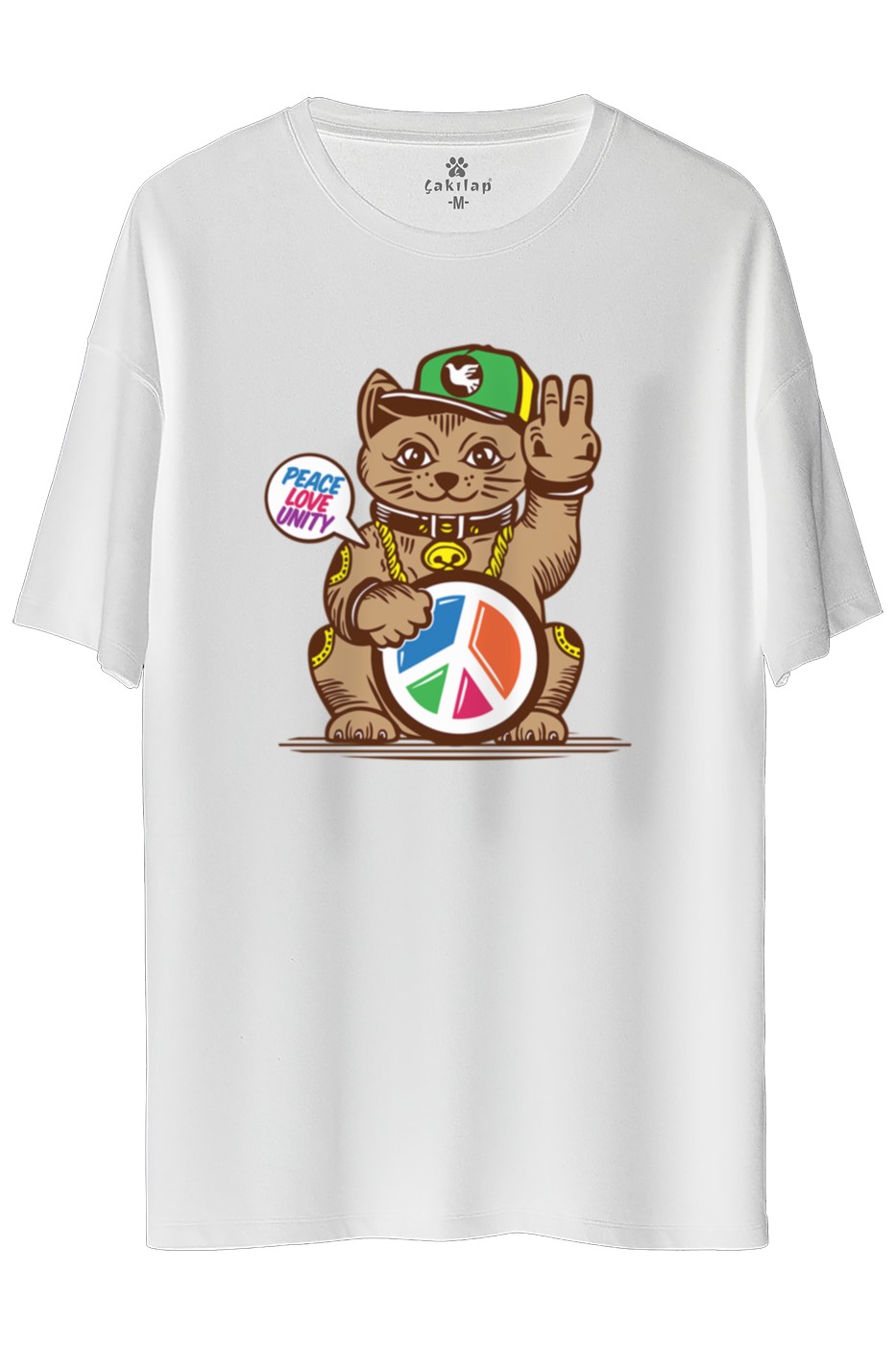 Ayıcık Baskılı Oversize Tişört