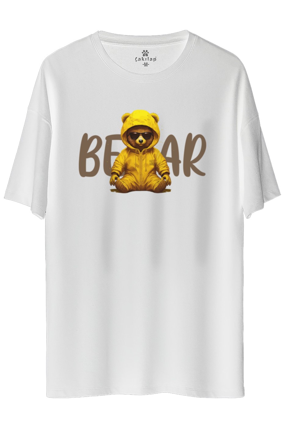 Ayıcık Baskılı Oversize Tişört