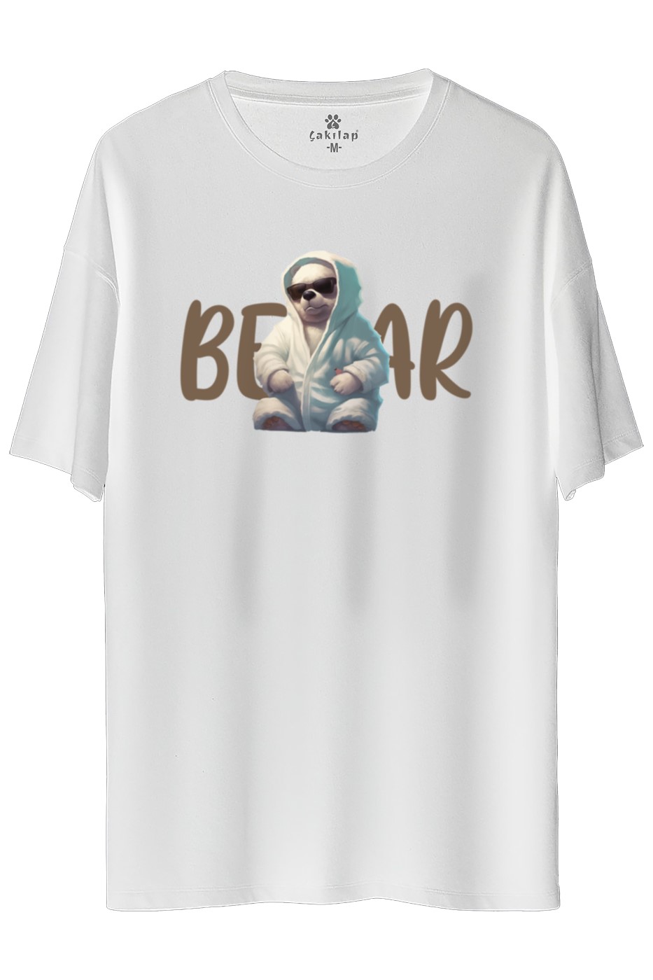 Ayıcık Baskılı Oversize Tişört