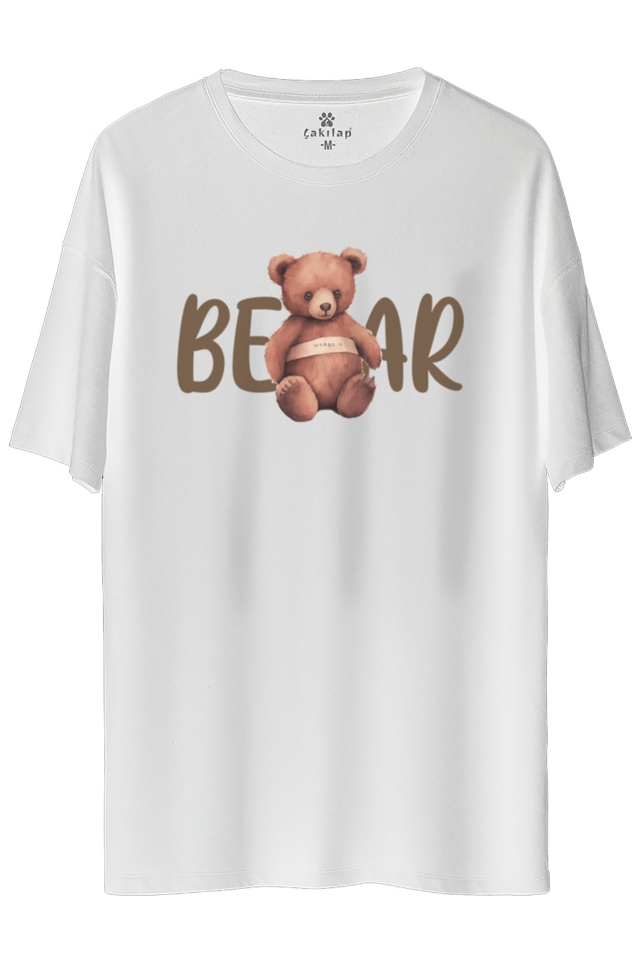 Ayıcık Baskılı Oversize Tişört
