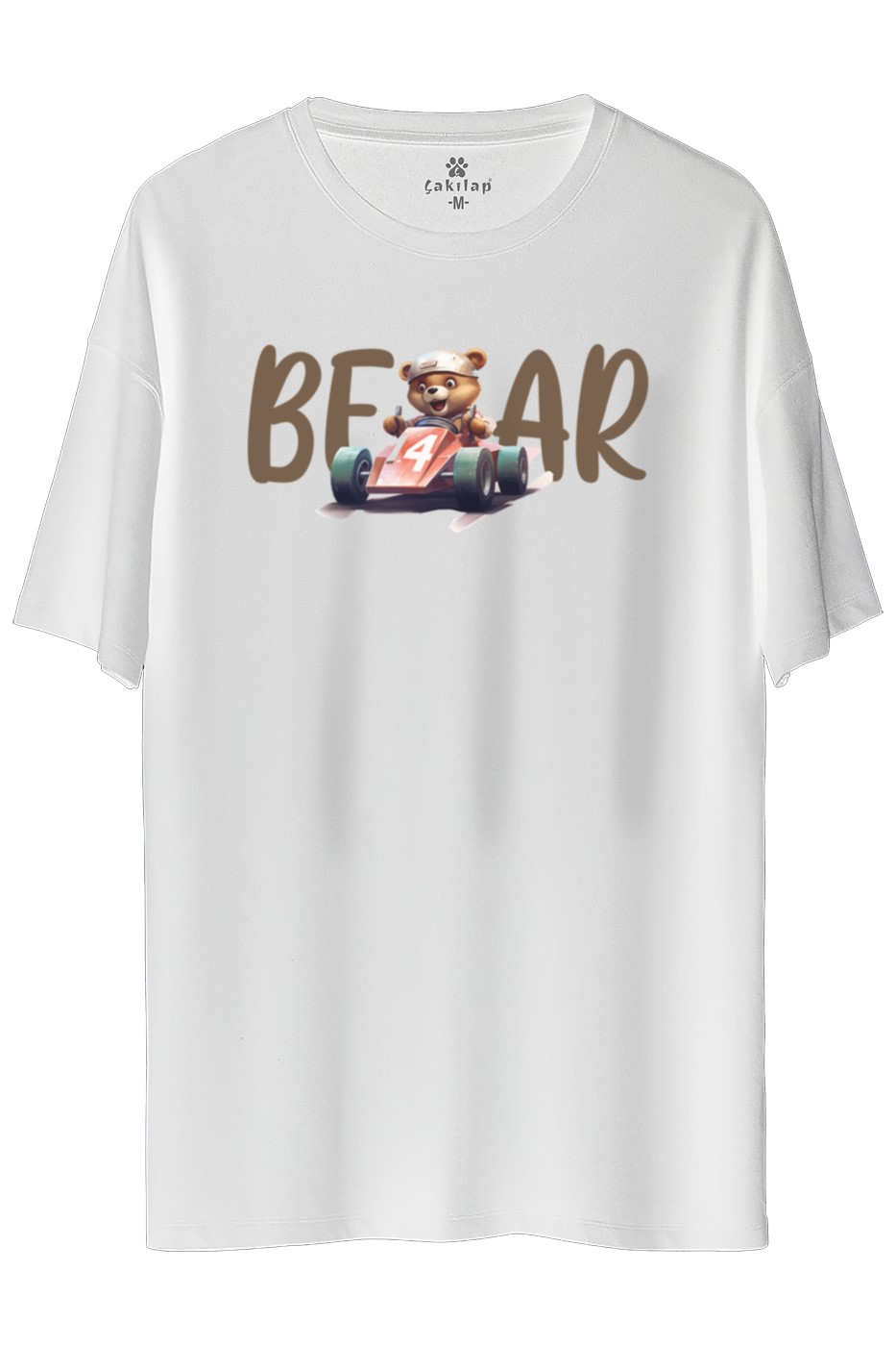 Ayıcık Baskılı Oversize Tişört