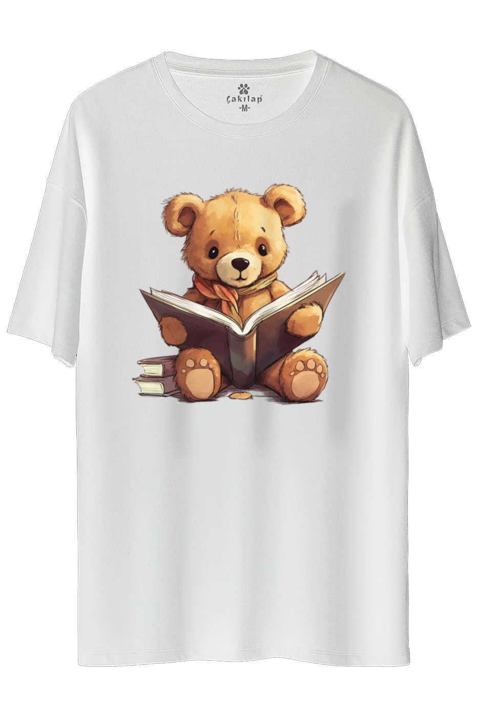 Ayıcık Baskılı Oversize Tişört