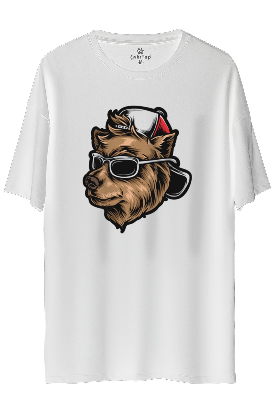 Ayıcık Baskılı Oversize Tişört