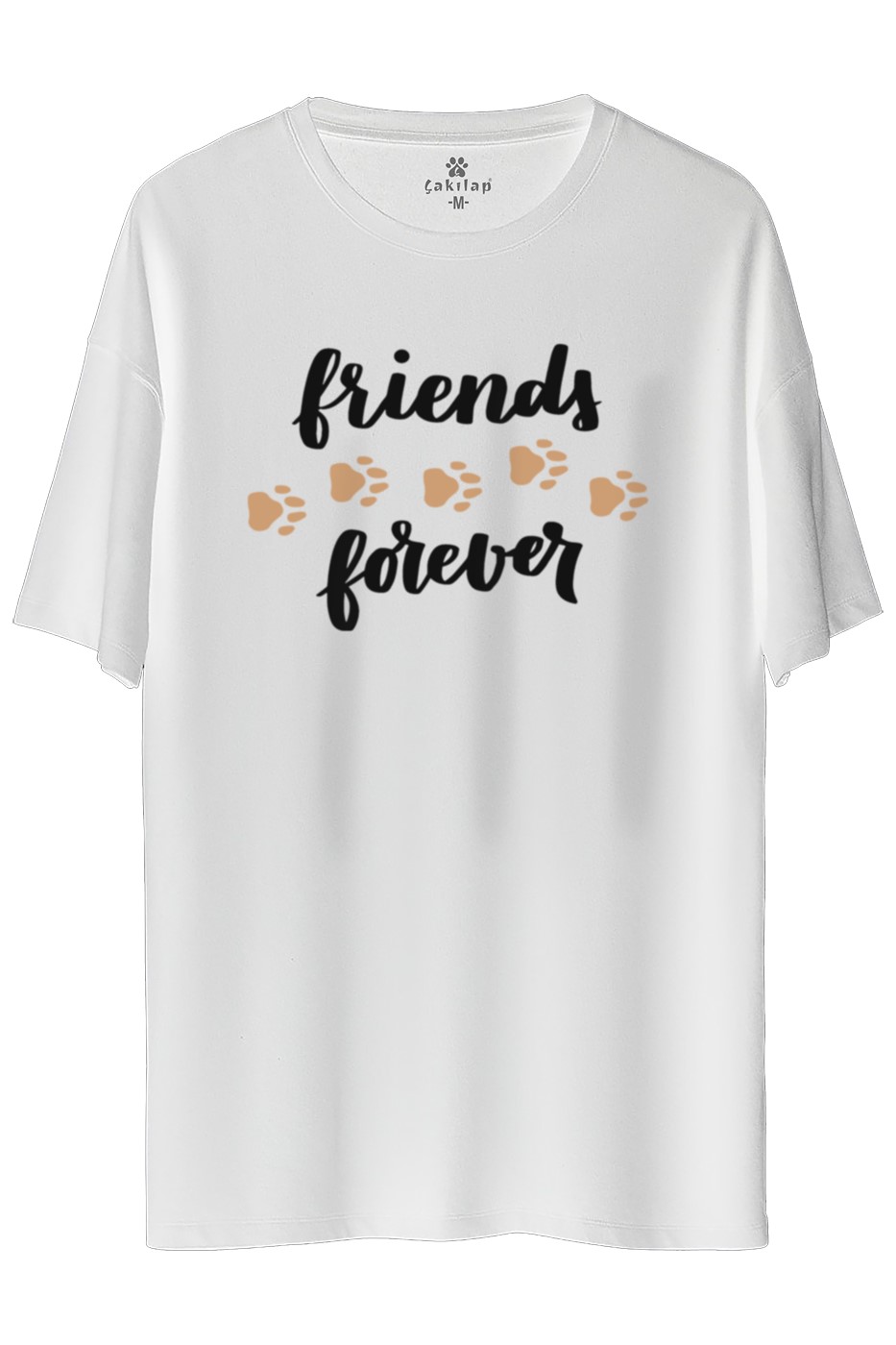 Köpek Baskılı Oversize Tişört