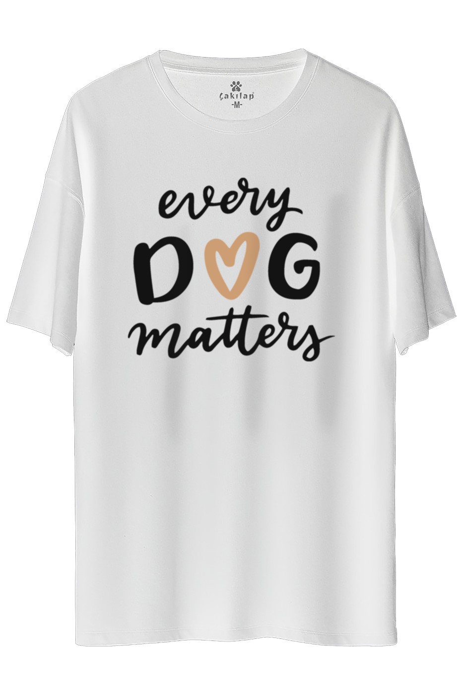 Köpek Baskılı Oversize Tişört