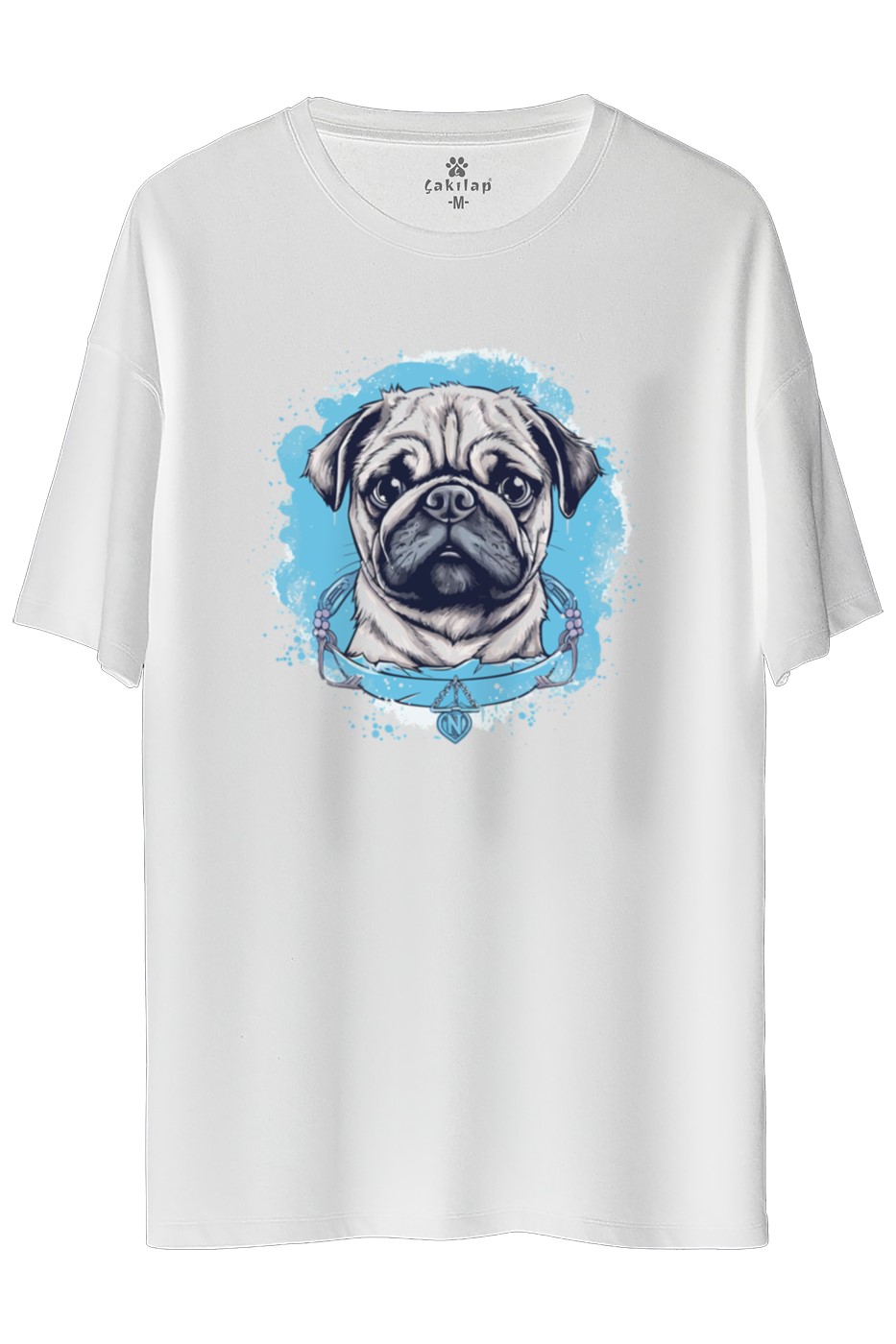 Köpek Baskılı Oversize Tişört