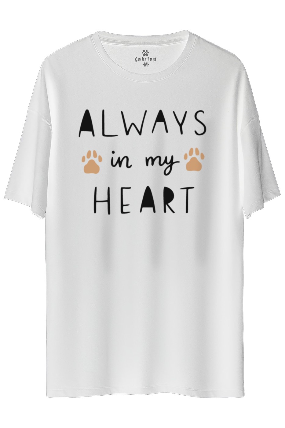 Köpek Baskılı Oversize Tişört