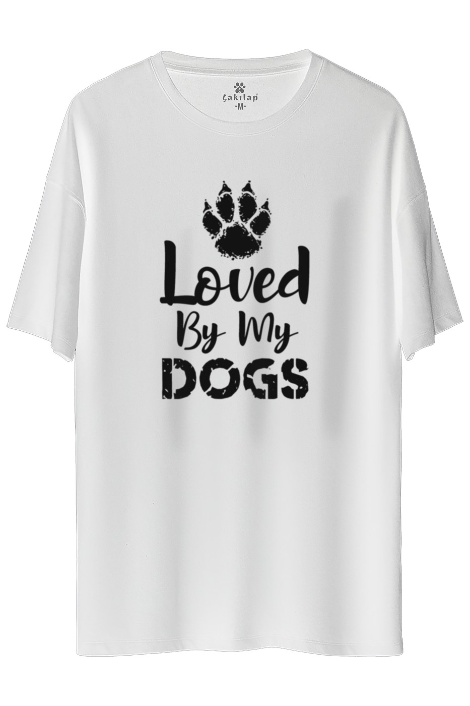 Köpek Baskılı Oversize Tişört